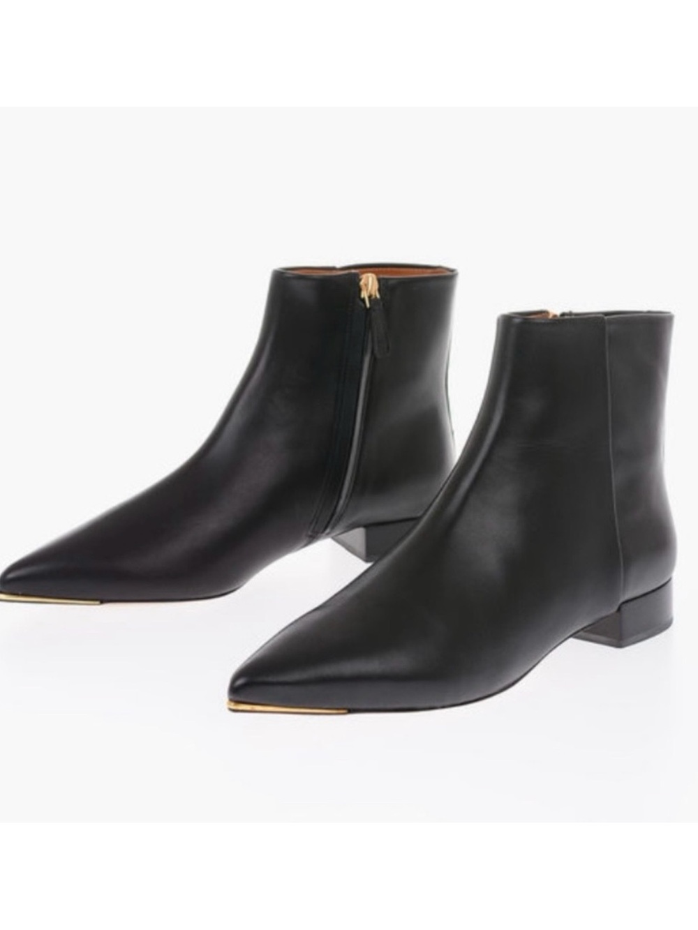 Tory Burch Leather Pointed Toe Lila Ankle Boots